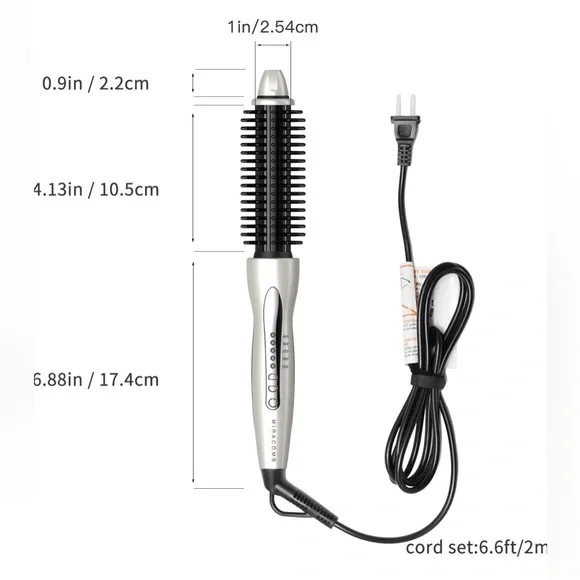 MiraComb Hair Curler Straightening Brush Multi Styler 1 Inch Curling Iron - Picture 5 of 8